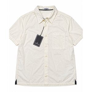 Stone Island Men's Short Sleeve Button Up Shirt XL White Cotton NWT